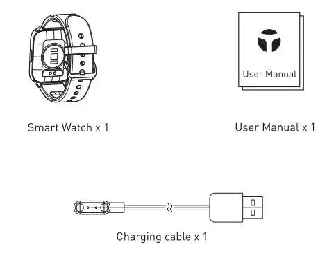 TranyaGo Smart Watch User Manual - Package list