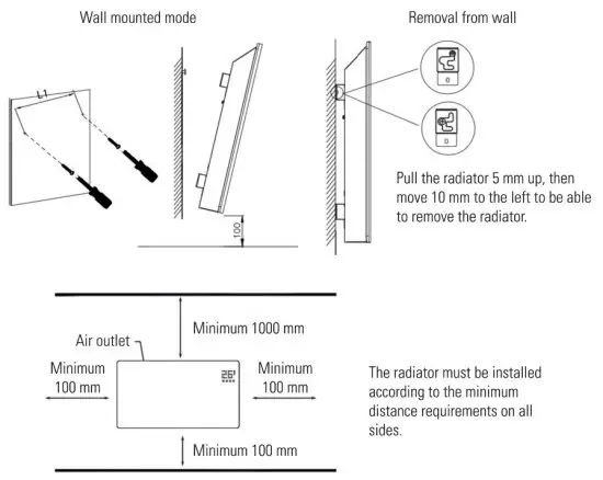 Cleverio 0720 1000 W Smart Radiator - Wall mounting
