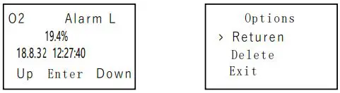 deflong Multifunctional Gas Detector - Alarm Record