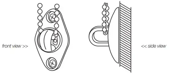 SelectBlinds Cordless Roller Shade and Roller Window Blinds - BEAD CHAIN