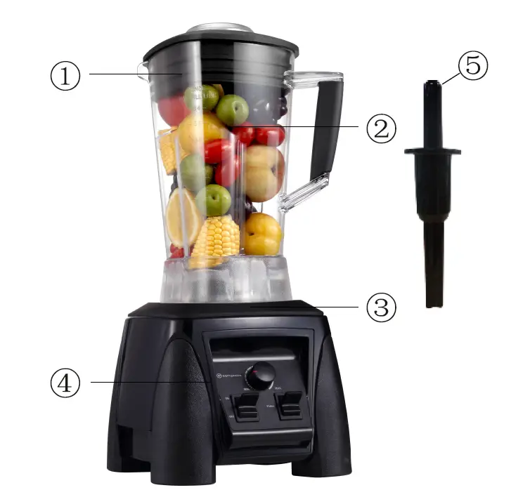 ggm gastro BMK2-2200 Pro Commercial Blender fig1