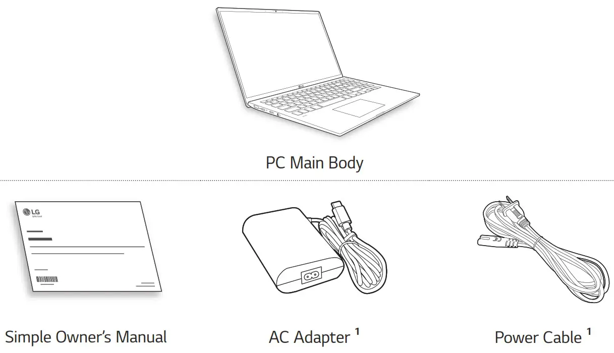 LG 15ZT90P Series 15ZT90P G AM32G 15 6 Inch Mobile Thin Client with IPS Display - Product Components