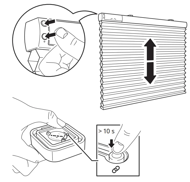 IKEA TREDANSEN Pleated Blinds Blackout Wireless Battery Operated White - Correcting 1