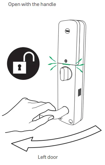 Yale 1185073 Doorman Classic All Inclusive Lock User Manual - Unlock the door from inside