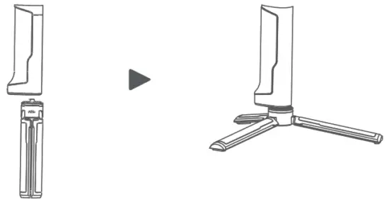 MOZA AIR 2S Handheld Gimbal Stabilizer - Attaching the Tripod