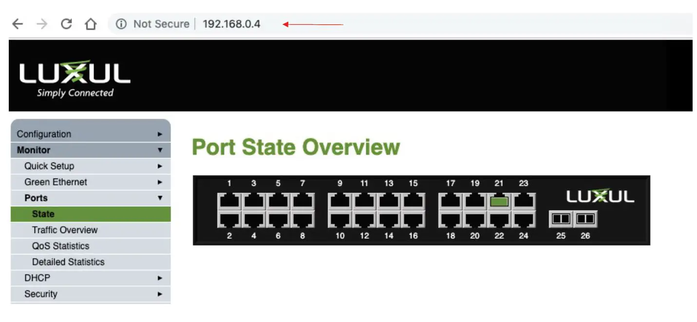 LUXUL NS-1124P Q-Sys 24-Port Network Switch Preconfigured-FIG1