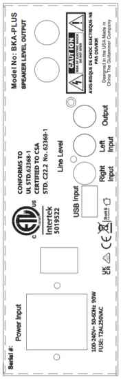 ButtKicker BKA PLUS Power Amplifier - panal1