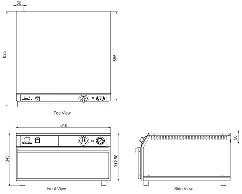 Culinaire CH.WD.0111 1 x 1-1 Gastronorm Warming Drawer - Fig 1
