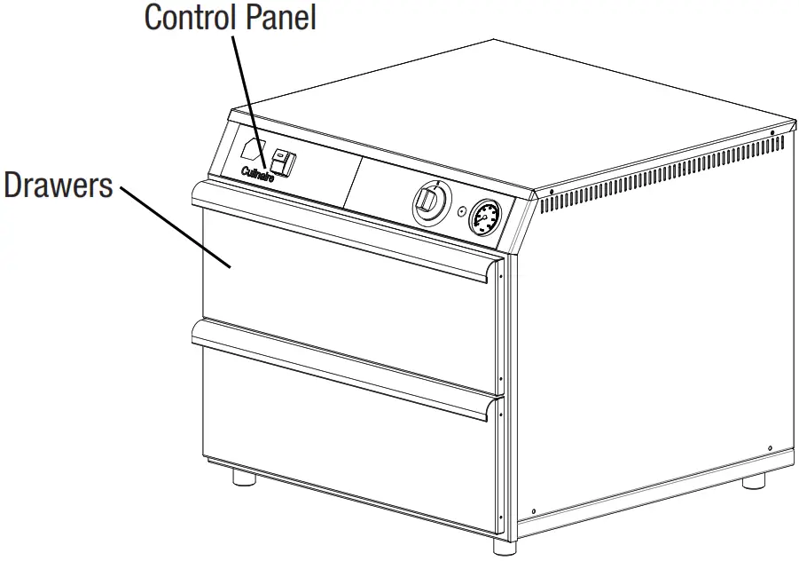 Culinaire CH.WD.0111 1 x 1-1 Gastronorm Warming Drawer - Fig