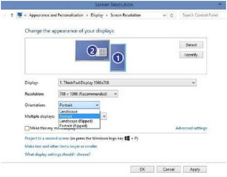 Screen Rotate Setting