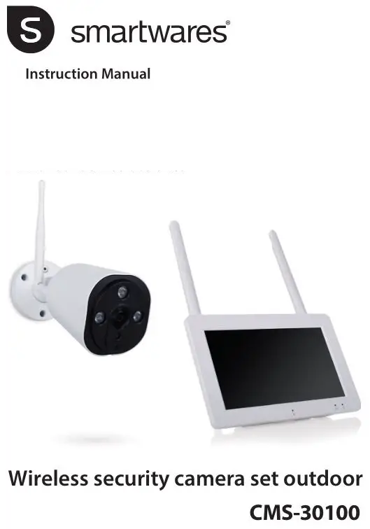 smartware Wireless security camera set outdoor Instruction Manual