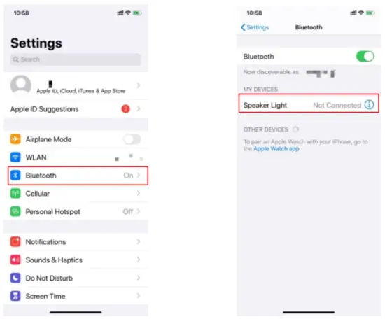 Bluetooth connection