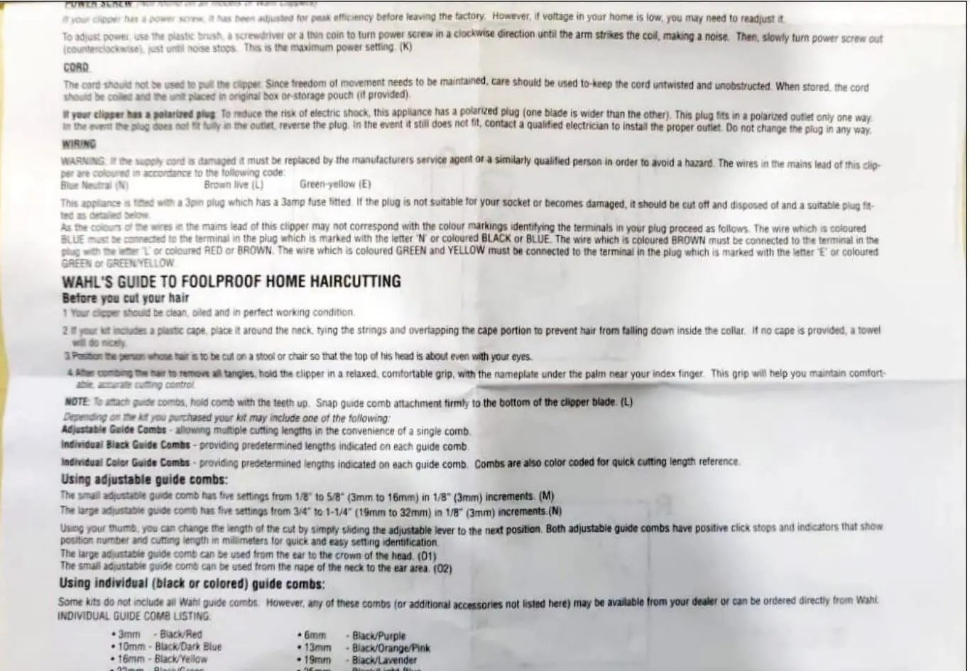 Wahl 9243 Home Cut Complete Hair Cutting Clipper User Manual - How to use