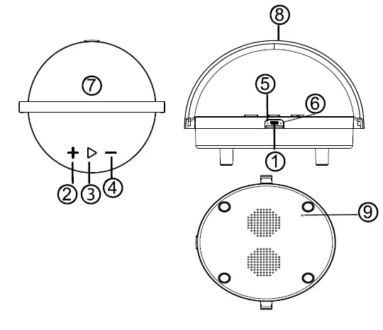 Shenzhen Mossloo Industrial MSL-M6063Q Night Lamp Wireless Charger Bluetooth Speaker 1