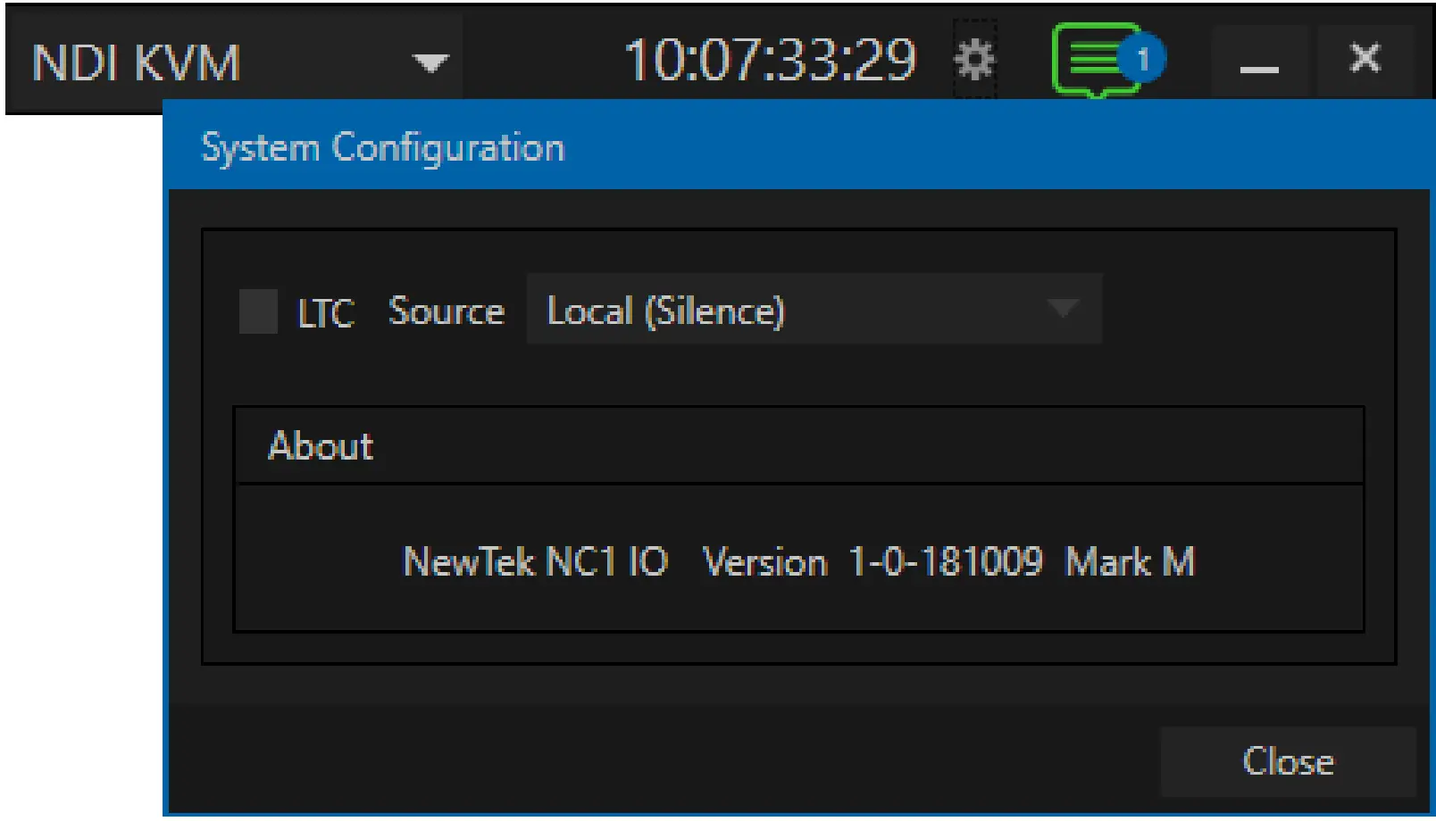 System Configuration