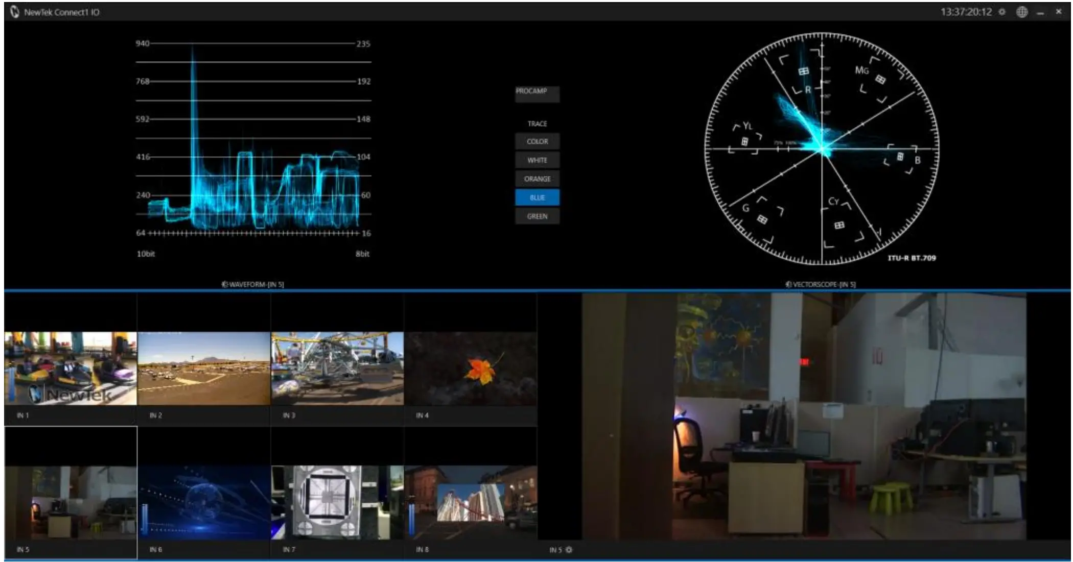 Waveform and Vectorscope