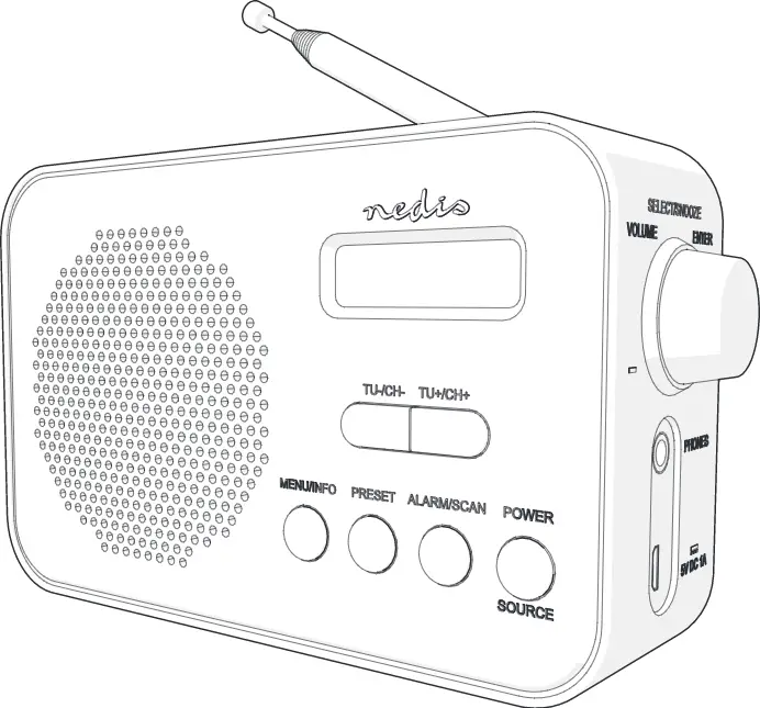 Nedis Rddb1000bk Dab+ Fm Radio User Manual Nedis Rddb1000bk Dab+ Fm Radio User Manual