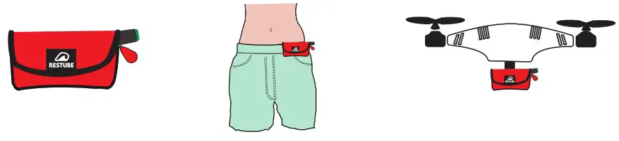 RESTUBE AUTOMATIC Automatic Inflating Lifeguard Equipment - Placement of Restube automatic