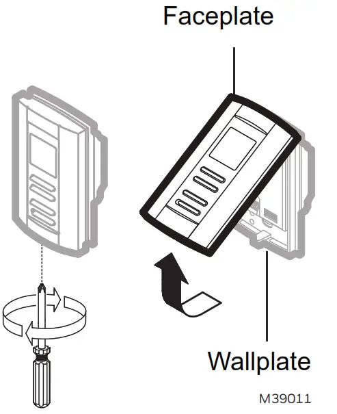 aube TH114 A Non Programmable Thermostat - Faceplate