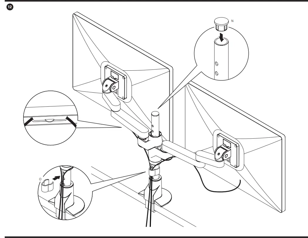 ERGODIRECT STX-02S Innovation Staxx Dual Monitor Mount-111