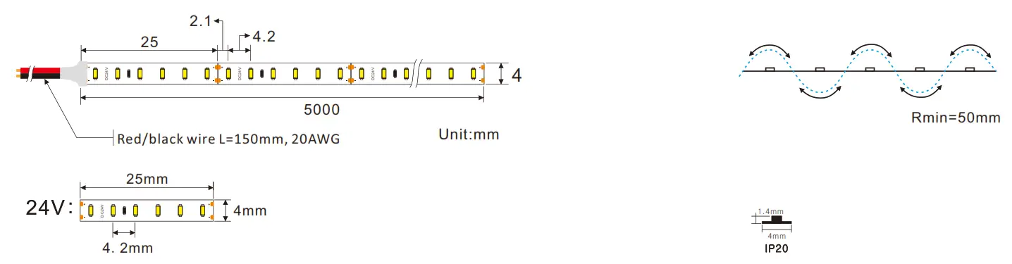 LEDYi Lighting 2010SMD 240LEDs 4mm PCB LED Strip - fig2