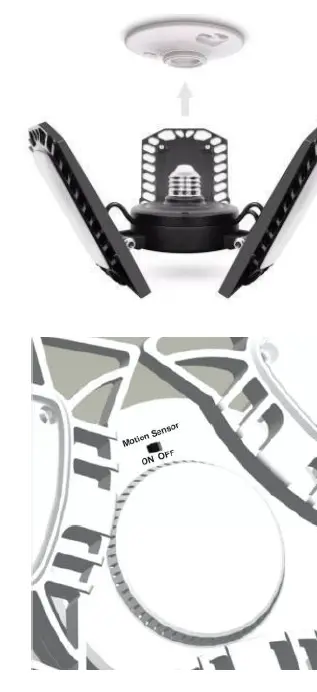 BELL HOWELL CP-DGL01-8RD Multi-Directional Motion Sensor LED Light 3