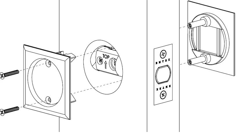 EMTEK TUBPKTPAS Tubular Pocket Door Lock 04