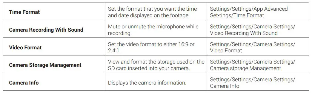 Kapture KPT-860 Camera - SETTINGS. 2