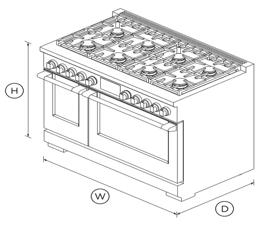 FISHER PAYKEL RDV3 488 N 48 Inch Dual Fuel Range - fig