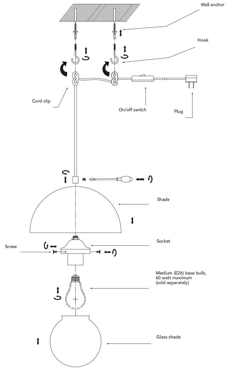 globe 91002297 Amelia 1 Light Matte Brass Mini Pendant Light - Figure