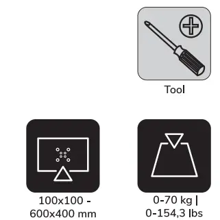 Neomounts FL50S-825WH1 Floor Stand Instruction - Fig 1
