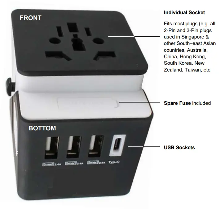 PowerPac PP7980 Multi Travel Adapter - Fig 1
