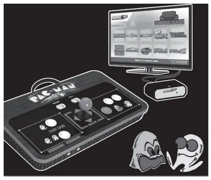 ARCADE 1UP B09WY6XM28 PAC-MAN COUCHCADE Wireless Gaming