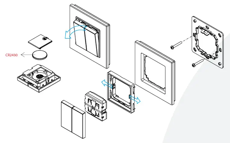 HOFTRONIC 4406547 Wireless Wall Dimmer Push Button - 2 Zone - Figure 4