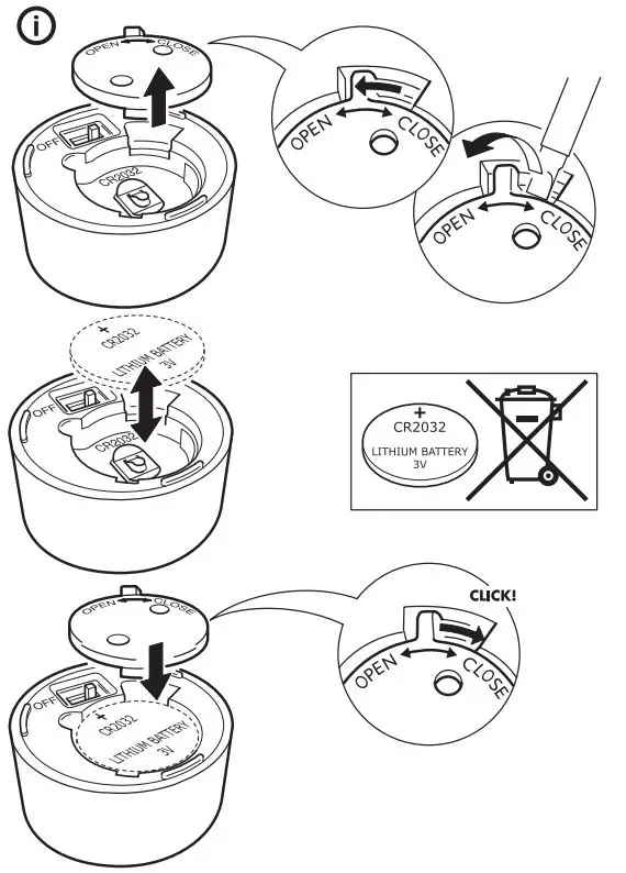 IKEA MOGNAD LED Tealight User Guide - Open and Close