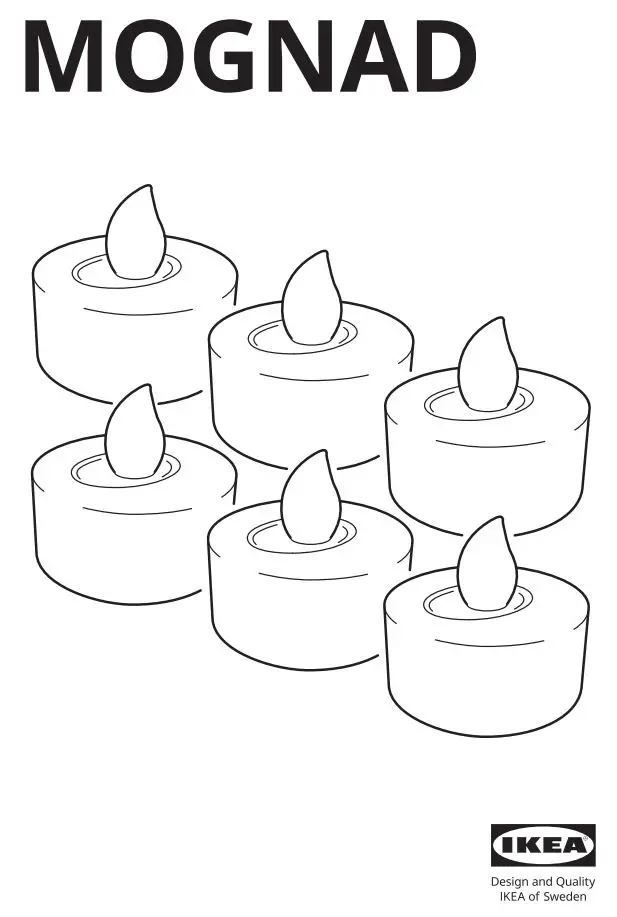 IKEA MOGNAD LED Tealight User Guide