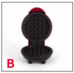Using mini waffle maker