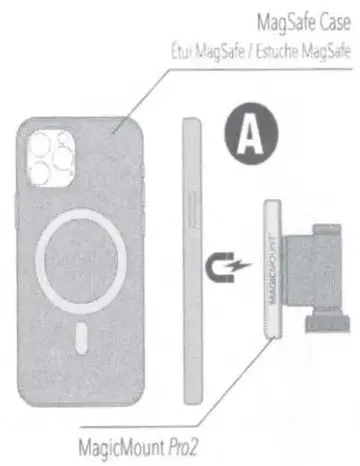 SCOSCHE MagicMount Pro Extendo Black Adjustable Car Mount - SECTION A