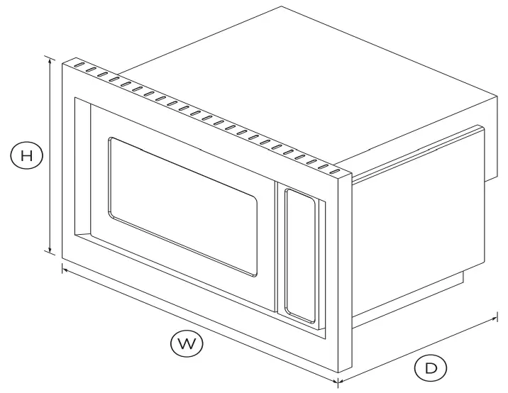 FISHER PAYKEL TK30CMOX1 Combination Microwave Oven Trim Kit - Fig 1