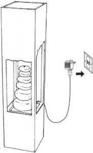 Metal and Resin Column Outdoor Fountain and Planter with LED Light WHF1294 B
