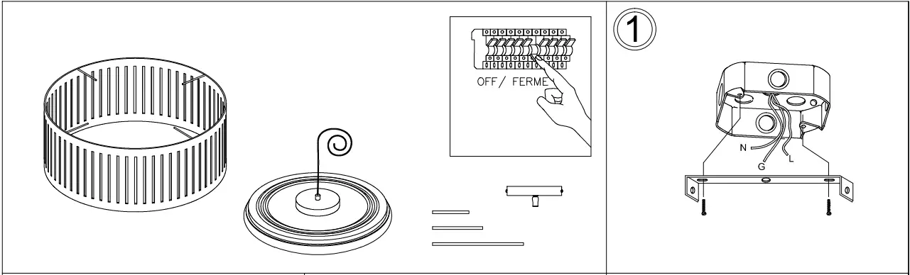 Dainolite SDLED-20P Slit Drum Black Modern Contemporary Drum LED Pendant Light-fig2
