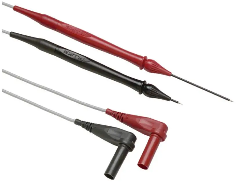 Key features
One pair (red, black) of test leads with sharp needle point tips adjustable to desired length from 0 to 76 mm
Extra hard probe tips to provide long service life
Flexible silicone insulated test leads
CAT II 600 V, 3 A rating
One year warranty