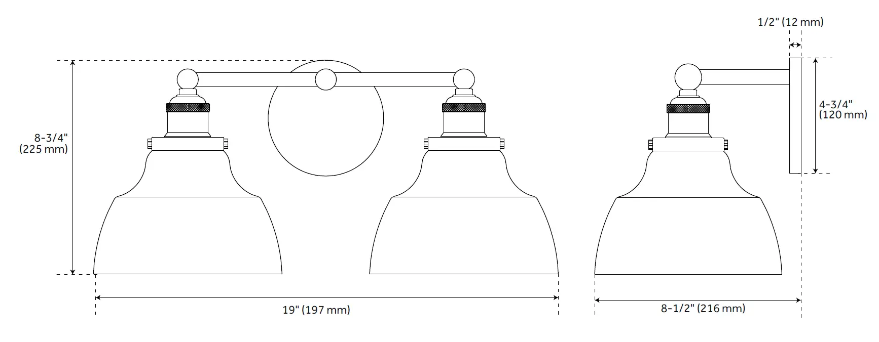 PARK HARBOR 440768 Mooretown 2 Light Vanity Light 1
