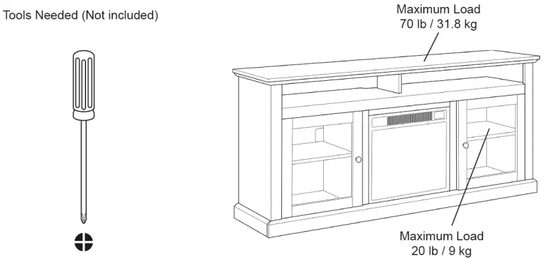 Bellezza-014-HG-41831-HT-60-Inch-TV-Stand-w-Fireplace-FIG-2
