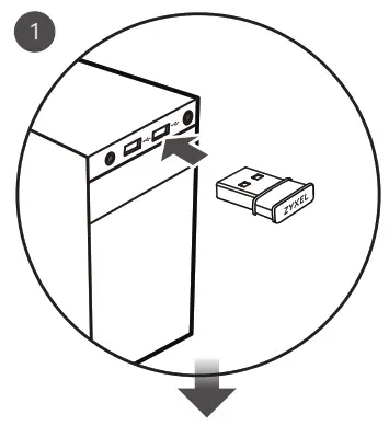 ZYXEL NWD6602 Dual-Band Wireless AC1200 USB Adapter - Setup network connection 1
