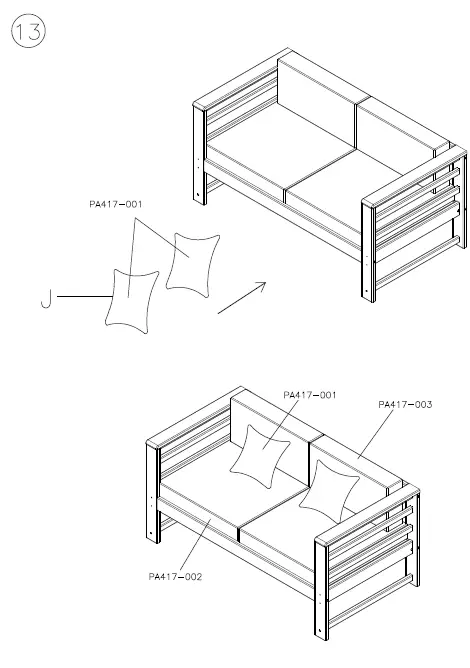 ASHLEY P417-835 Furniture Loveseat with Cushion 10
