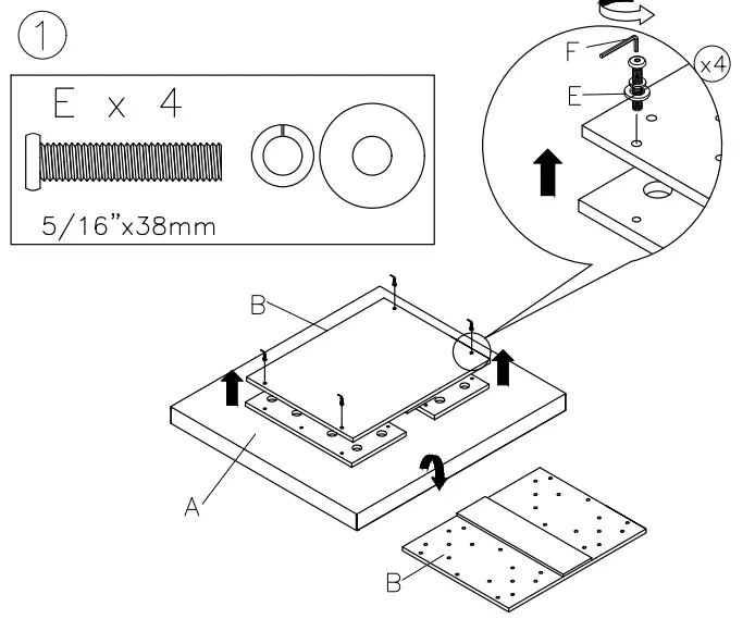 ASHLEY D72813B Vollardi Counter Height Dining Table Base 2
