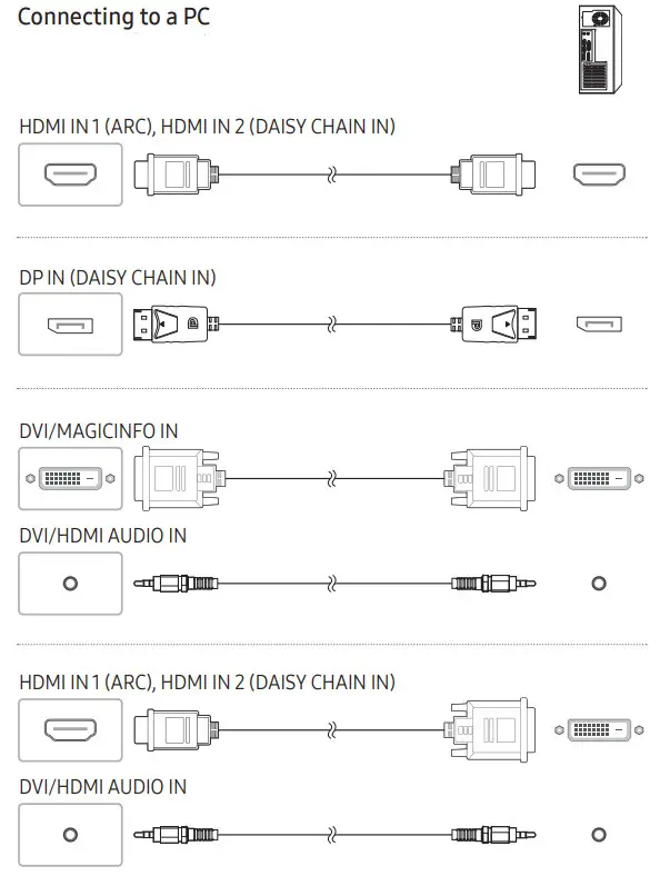 SAMSUNG QH43R 43 inch UHD Signage- Connecting to a PC