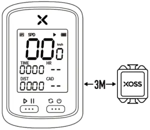 XOSS G+ - ANT+ Sensors Connection 1