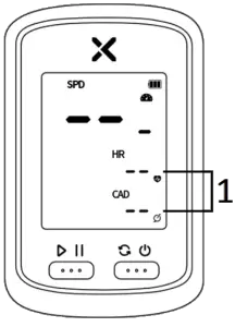 XOSS G+ - ANT+ Sensors Connection 3